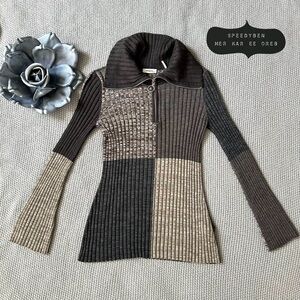 SANDRO Moria color block sweater FR 3 Large